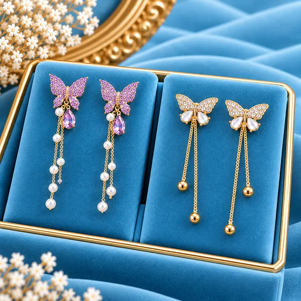 Butterfly_Pearl_&_Crystal_Long_Drop_Earrings_–_2_Pair_Combo