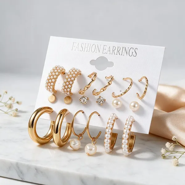 Gold_Tone_Pearl_Hoop_Earrings_Set_for_Women