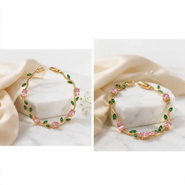 18K_Gold_Vine_Gemstone_Bracelet_for_Women