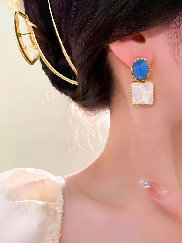 Premium_Gold-Plated_Pearl_&_Color_Stone_Earrings_Combo_–_Lavender,_Pink_&_Blue_Geometric_Statement_Earrings_|_3_Pair_Combo