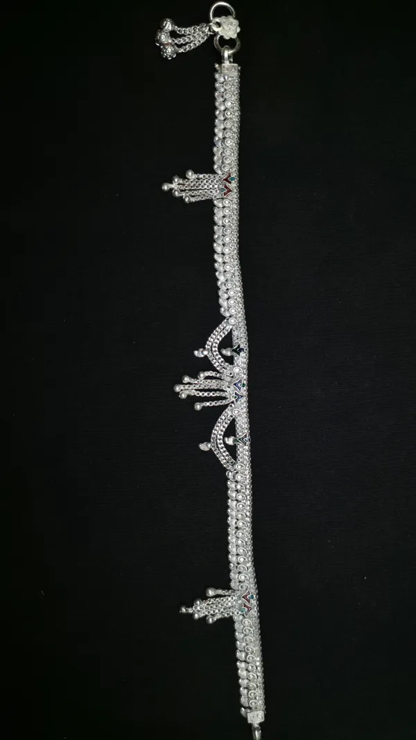 Silver_Tone_Embellished_Anklet_for_Women