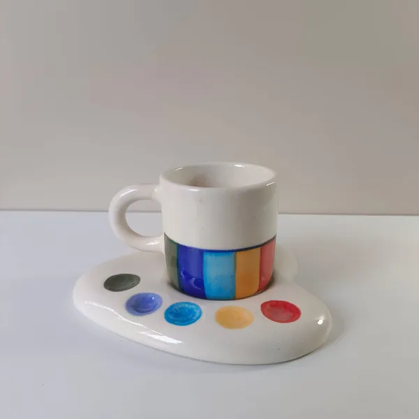 Multicolour_Stoneware_Mug_And_Saucer_For_Kitchen