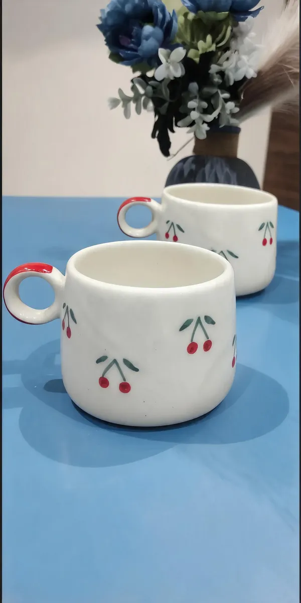 White_With_Red_And_Green_Stoneware_Mug_For_Kitchen_Pack_Of_2