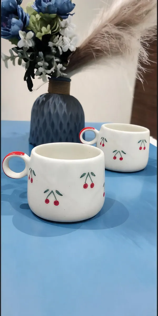 White_With_Red_And_Green_Stoneware_Mug_For_Kitchen_Pack_Of_2