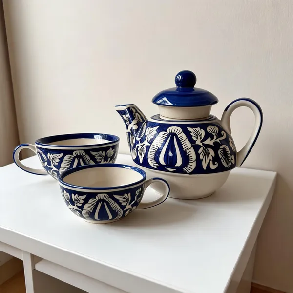 Blue_Stoneware_Tea_Set_For_Kitchen