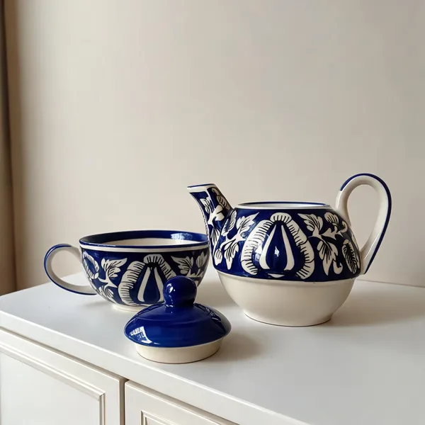 Blue_Stoneware_Tea_Set_For_Kitchen