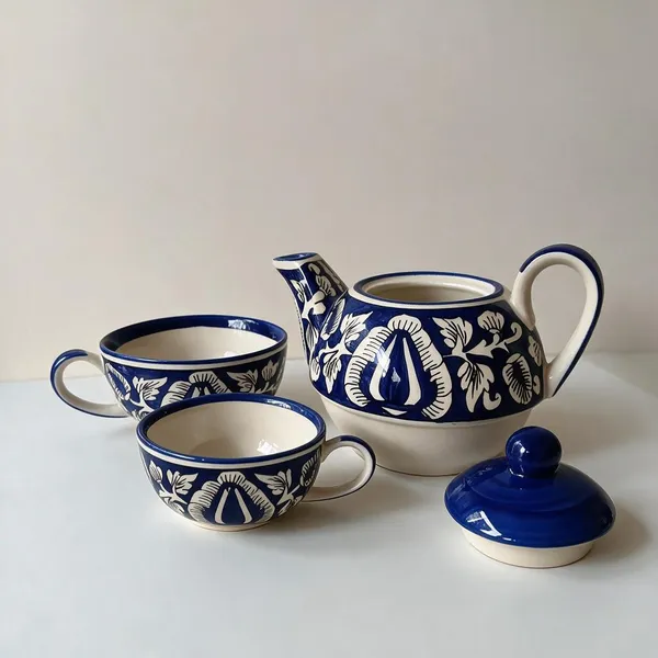 Blue_Stoneware_Tea_Set_For_Kitchen