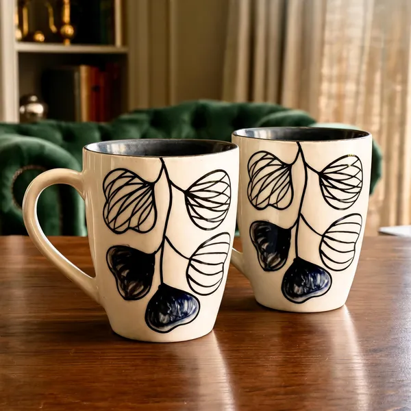 Cream_With_Black_Stoneware_Mug_For_Kitchen_Pack_Of_2