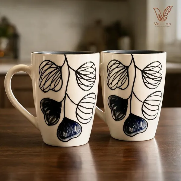 Cream_With_Black_Stoneware_Mug_For_Kitchen_Pack_Of_2