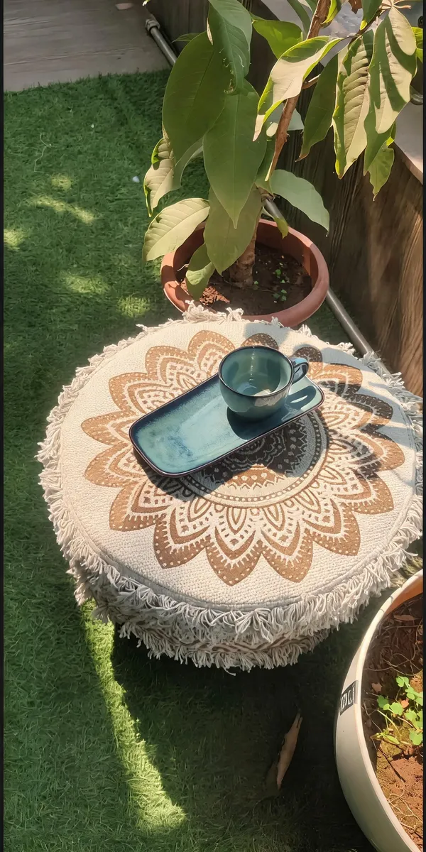 Blue-Green_Stoneware_Tea_Cup_And_Serving_Tray_For_Kitchen