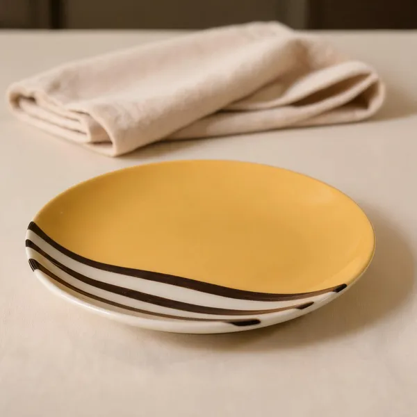Mustard_Yellow_With_Black_Stoneware_Plate_For_Kitchen