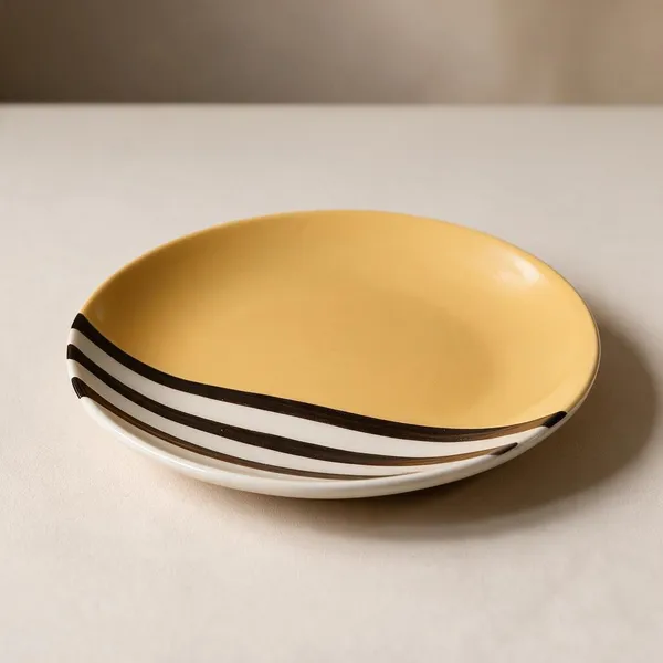 Mustard_Yellow_With_Black_Stoneware_Plate_For_Kitchen