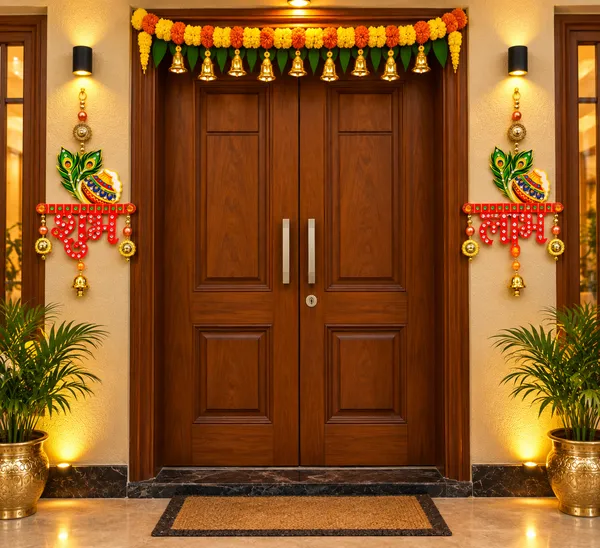 Floral_Marigold_Toran_with_Golden_Bells_&_Peacock_Hanging_|_Traditional_Festive_Door_Decoration