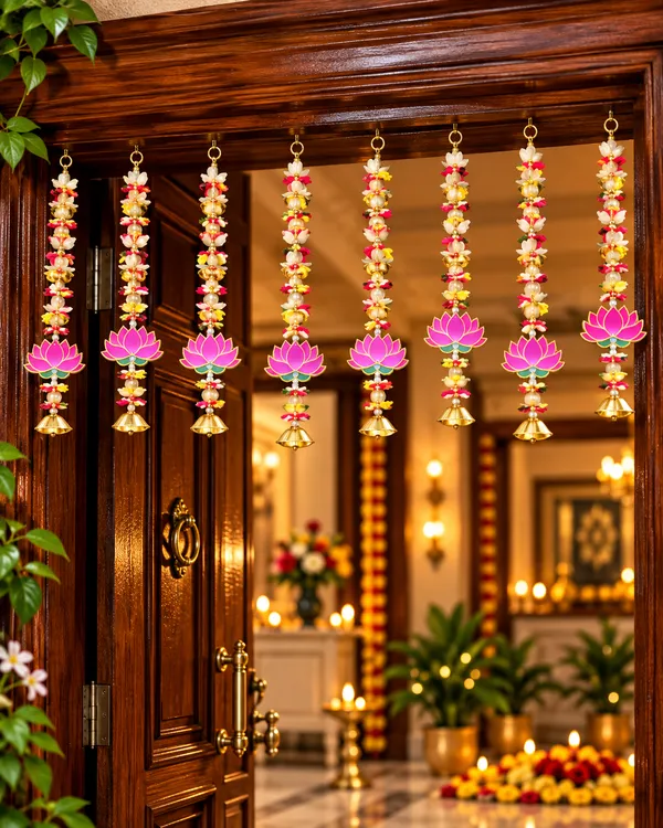 Handcrafted_Lotus_Floral_Hanging_Toran_with_Golden_Bells_|_Premium_Festive_Door_Decor