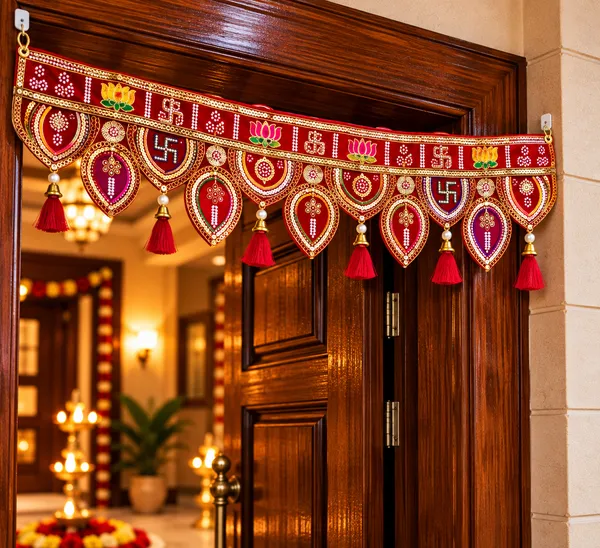 Handcrafted_Shubh_Labh_Designer_Door_Toran_with_Lotus,_Swastik_&_Tassels