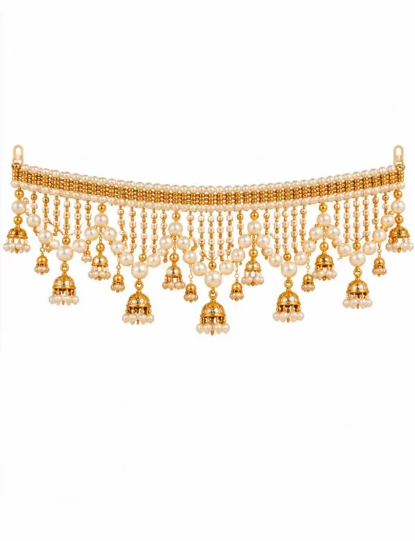 Luxury_Pearl_Beaded_Door_Toran_with_Golden_Jhumka_Hanging_|_Festive_Entrance_Bandhanwar