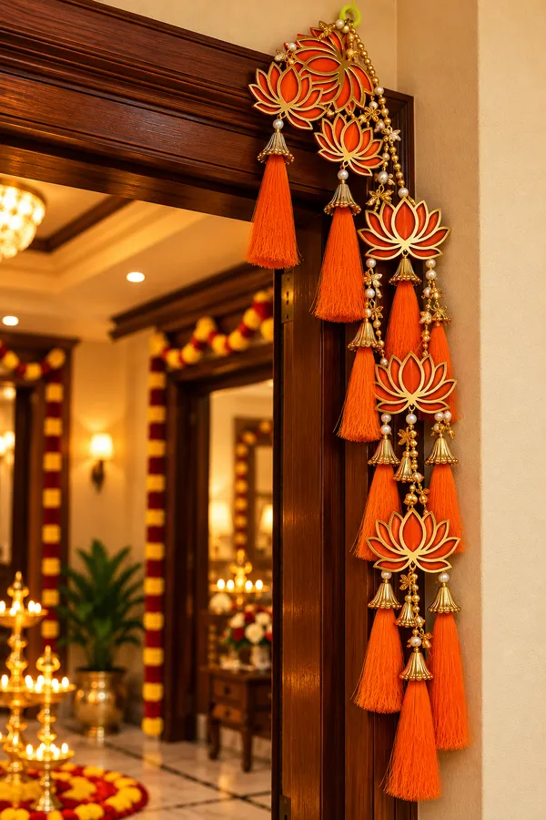 Premium_Lotus_Hanging_Toran_with_Orange_Tassels_&_Golden_Accents_|_Festive_Door_Decor