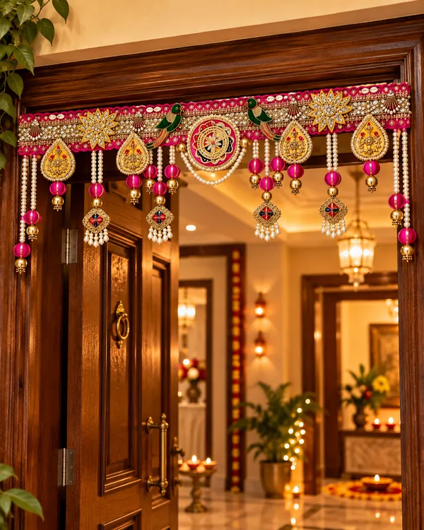Royal_Parrot_Pearl_Diwali_Toran_–_Premium_Handcrafted_Door_Hanging