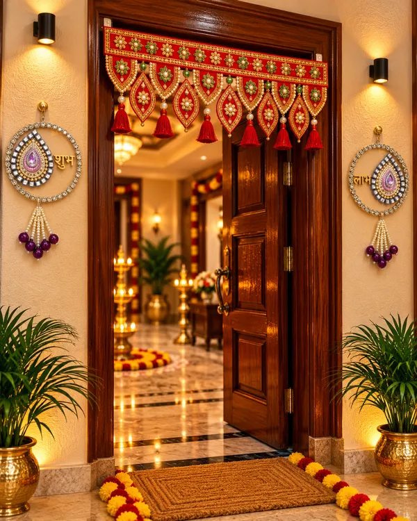 Shubh_Labh_Crystal_Wall_Hangings_|_Festive_Entrance_Decor_Set