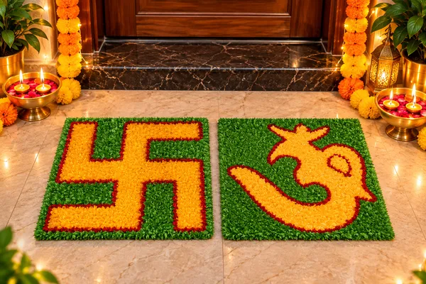 Shubh_Labh_Floral_Rangoli_Mats_Set_|_Diwali_Floor_Decoration