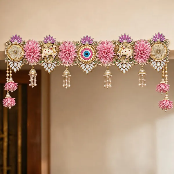 Embroidery_Pearl_Festive_Kamadhenu_Lotus_Evil_Eye_Toran