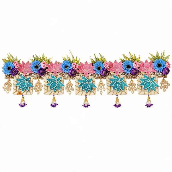 Embroidery_Pearl_Festive_Mahalaxmi_Lotus_Toran
