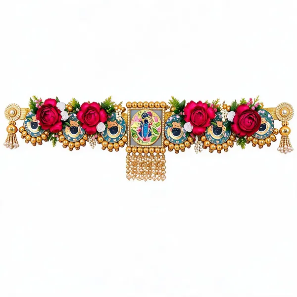 Mirror_Work_Pearls_Festive_Shreenathji_Floral_Crimson_Pearl_Toran