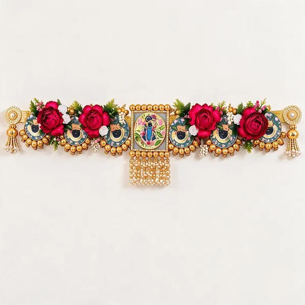 Mirror_Work_Pearls_Festive_Shreenathji_Floral_Crimson_Pearl_Toran