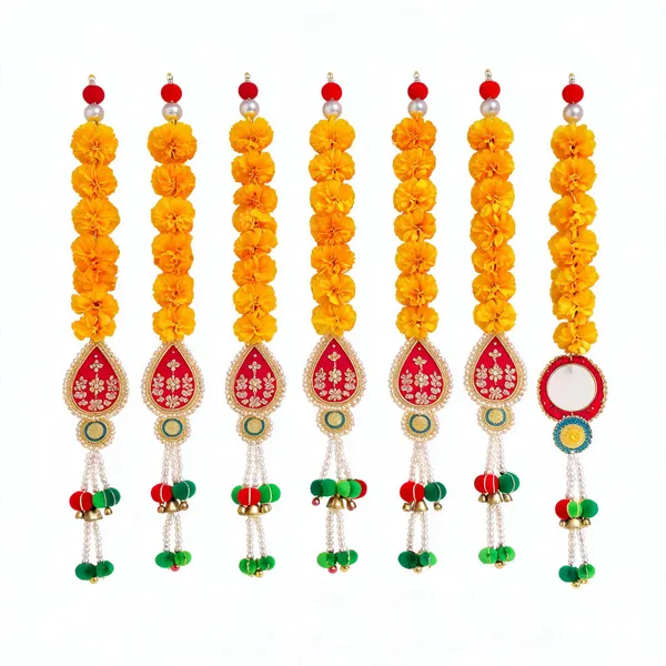 Embroidery_Pearl_Beads_Festive_Marigold_Floral_Brass_Bell_Door_Toran