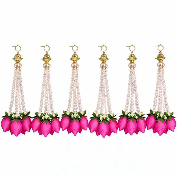 Embroidery_Pearl_Beads_Festive_Pink_Lotus_Cascading_Pearl_Door_Toran