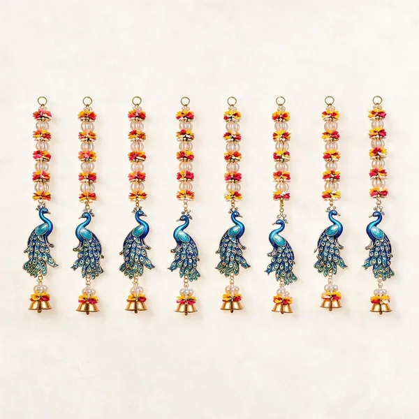Artificial_Flowers_Beads_Pearls_Festive_Peacock_Floral_Bell_Door_Toran