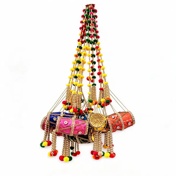 Beads_Tassels_Festive_Multicolor_Pom-Pom_Jhula_Hanging_Toran