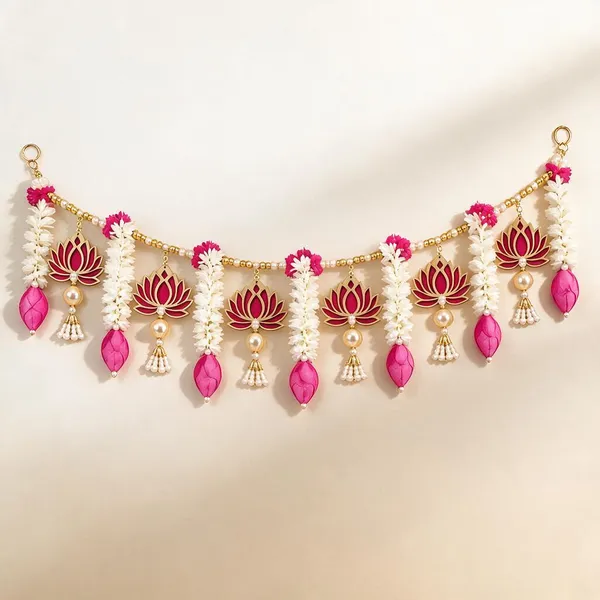 Artificial_Flowers_Pearl_Beads_Festive_Lotus_Pearl_Beaded_Door_Toran