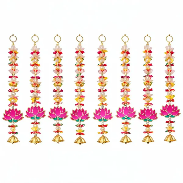 Artificial_Flowers_Pearl_Beads_Festive_Lotus_Floral_Golden_Bell_Toran