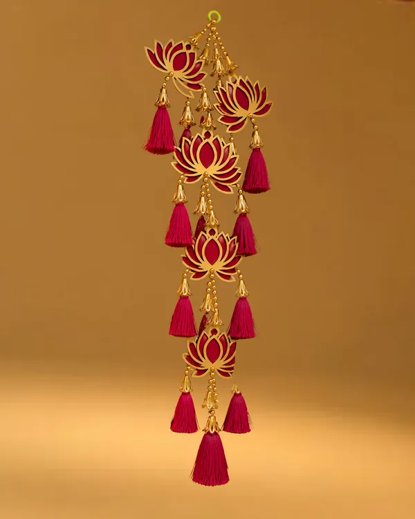 Premium_Lotus_Hanging_Toran_with_Pink_Tassels_&_Golden_Lotus_Design_|_Festive_Door_Hanging_Decoration