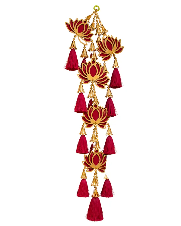 Premium_Lotus_Hanging_Toran_with_Pink_Tassels_&_Golden_Lotus_Design_|_Festive_Door_Hanging_Decoration
