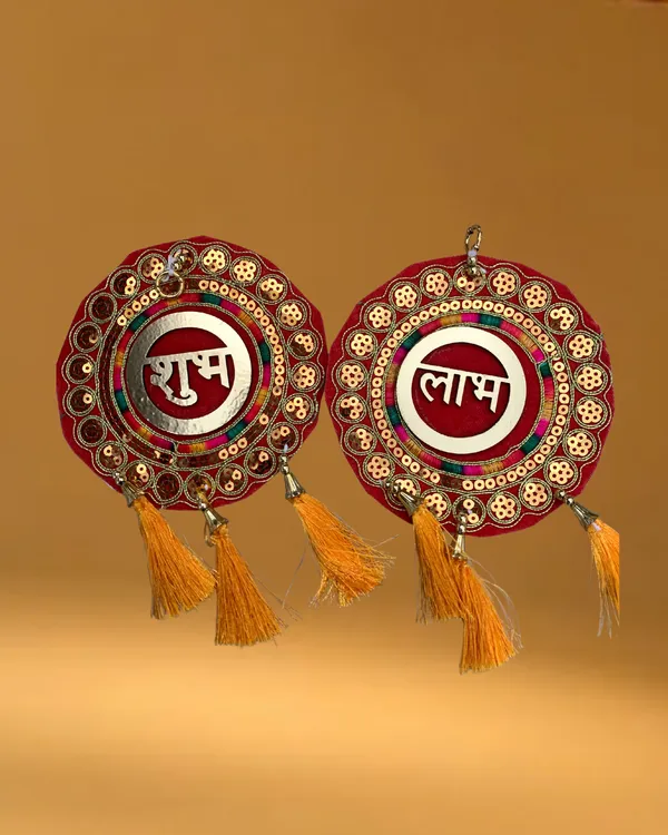 Premium_Round_Shubh_Labh_Wall_Hanging_with_Designer_Floral_Door_Toran_|_Festive_Entrance_Decor_Set
