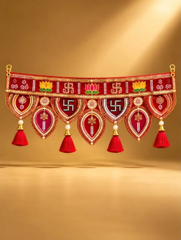 Handcrafted_Shubh_Labh_Designer_Door_Toran_with_Lotus,_Swastik_&_Tassels
