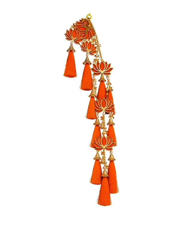Premium_Lotus_Hanging_Toran_with_Orange_Tassels_&_Golden_Accents_|_Festive_Door_Decor