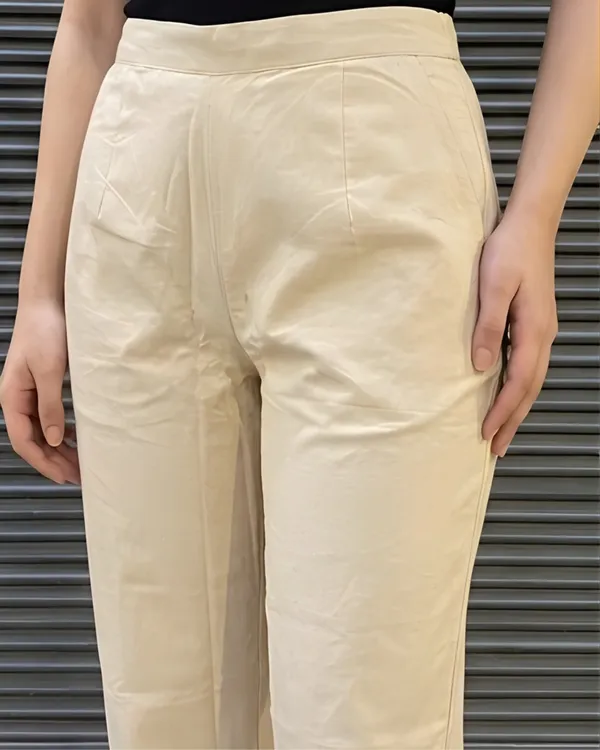 Solid_Cotton_Straight_Fit_Ankle_Length_Trousers_Beige
