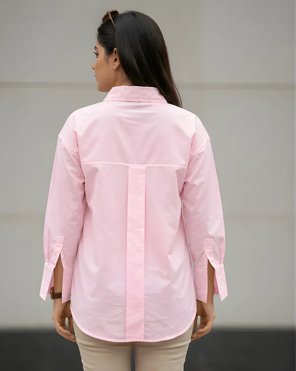 Women_Cotton_Slim_Fit_Shirt_With_Pockets_Pink