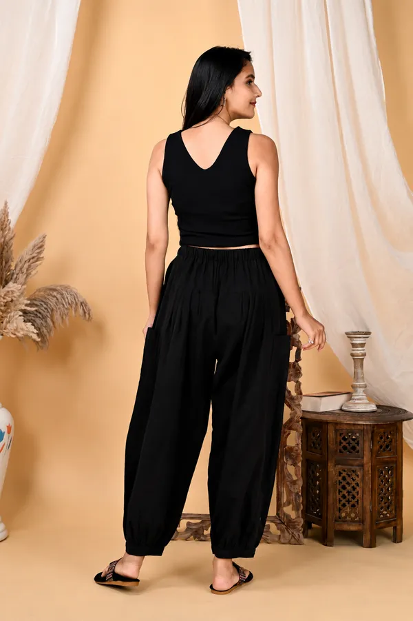 Premium_Pure_Cotton_Bubble_Fit_Women_Pants_Black