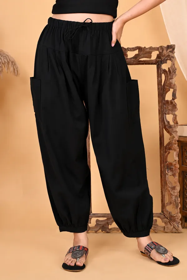 Premium_Pure_Cotton_Bubble_Fit_Women_Pants_Black