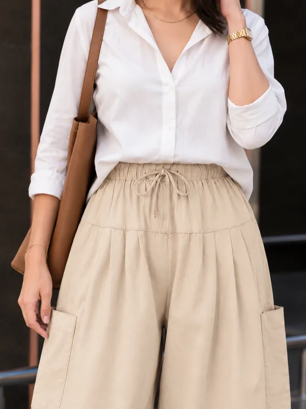 Premium_Pure_Cotton_Bubble_Fit_Women_Pants_Beige