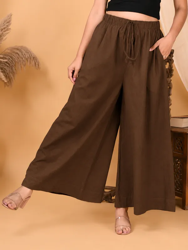 Casual_Straight_Wide_Leg_Pant_Brown