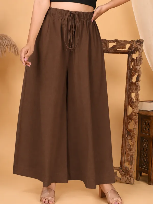 Casual_Straight_Wide_Leg_Pant_Brown