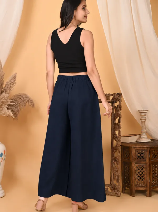 Casual_Straight_Wide_Leg_Pant_Navy_Blue