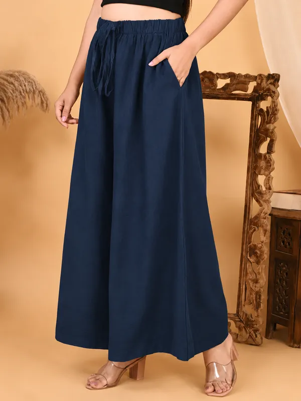 Casual_Straight_Wide_Leg_Pant_Navy_Blue