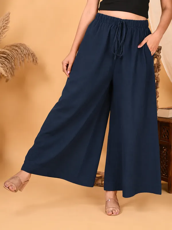Casual_Straight_Wide_Leg_Pant_Navy_Blue