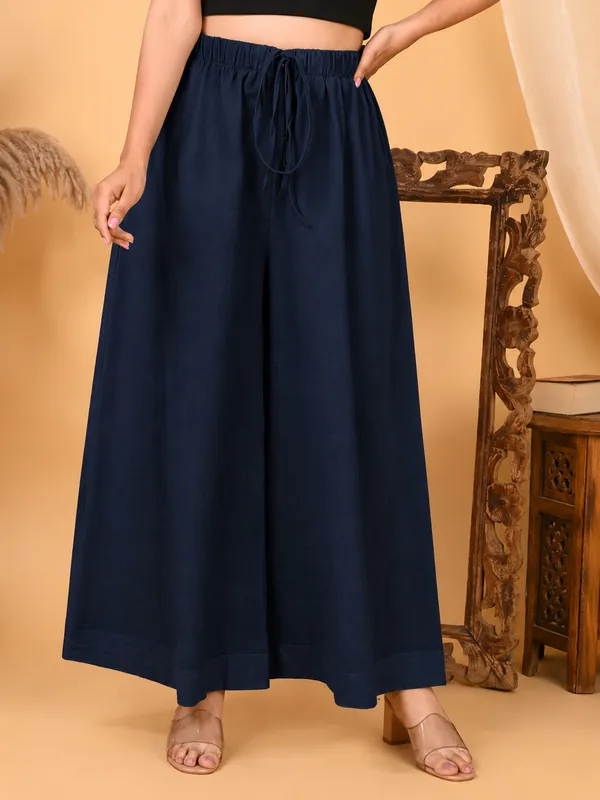 Casual_Straight_Wide_Leg_Pant_Navy_Blue